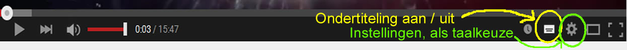 YT werking ondertiteling aan-uit